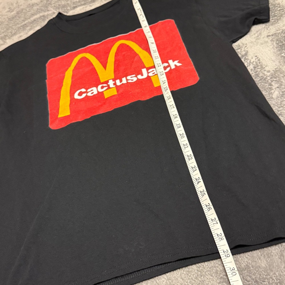 Cactus Jack McDonald's Collaboration Big Logo T Shirt Black Mens Size M - Picture 4 of 4